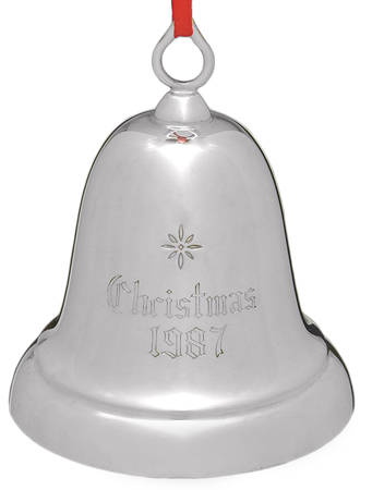 Sterling Christmas Bell 1987-Sterling Bell - Boxed
