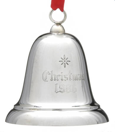 Sterling Christmas Bell 1986-Sterling Bell - No Box