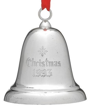 Sterling Christmas Bell 1993-Sterling Bell - No Box