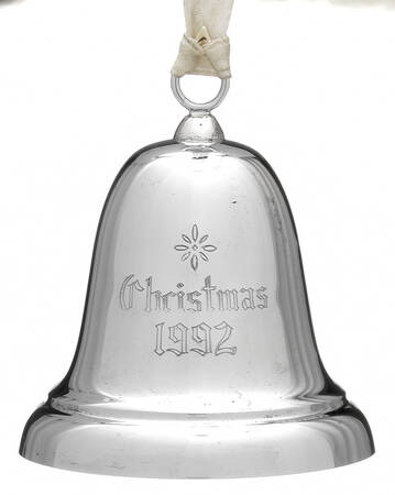 Sterling Christmas Bell 1992-Sterling Bell - Boxed