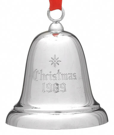 Sterling Christmas Bell 1989-Sterling Bell - No Box