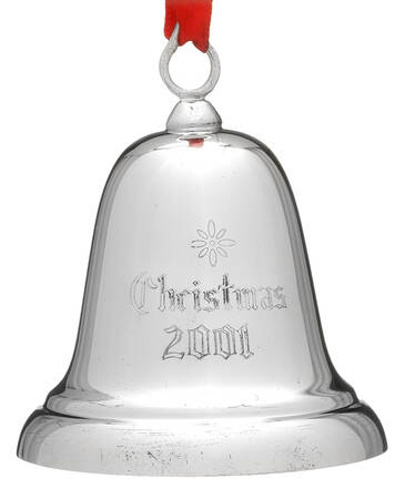 Sterling Christmas Bell 2001-Sterling Bell - Boxed