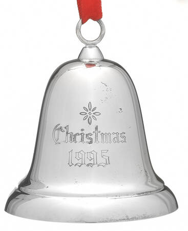Sterling Christmas Bell 1995-Sterling Bell - Boxed