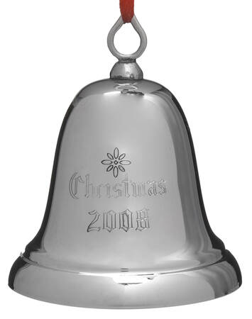 Sterling Christmas Bell 2008-Sterling Bell - Boxed