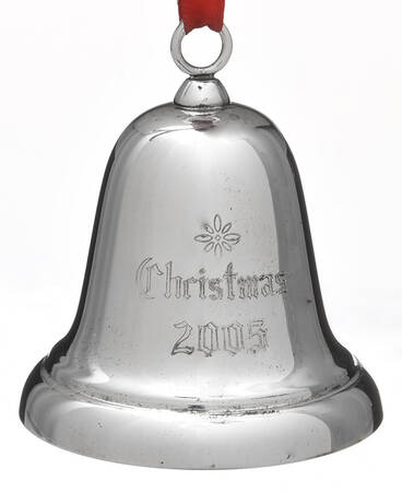 Sterling Christmas Bell 2005-Sterling Bell - Boxed