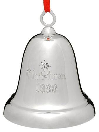 Sterling Christmas Bell 1988-Sterling Bell - Boxed