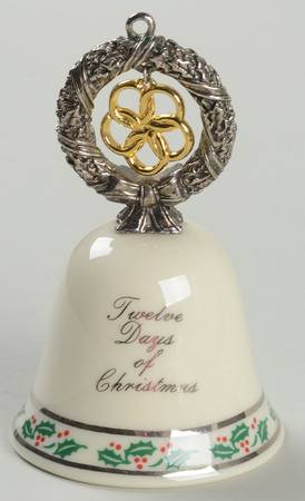Twelve Days of Christmas Bell #2 5 Gold Rings - Boxed