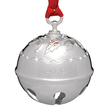 Holly Bell Ornament 2019-Holly Bell Silverplate - Boxed
