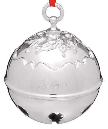 Holly Bell Ornament 2002 Holly Bell-Silverplate - Boxed