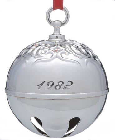 Holly Bell Ornament 1982 Holly Bell-Silverplate - Boxed
