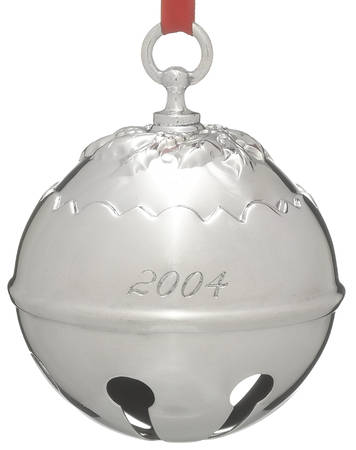 Holly Bell Ornament 2004 Holly Bell-Silverplate - Boxed