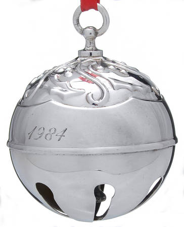 Holly Bell Ornament 1984 Holly Bell-Silverplate - Boxed
