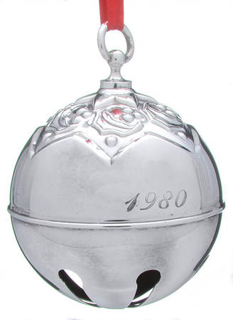 Holly Bell Ornament 1980 Holly Bell-Silverplate - Boxed