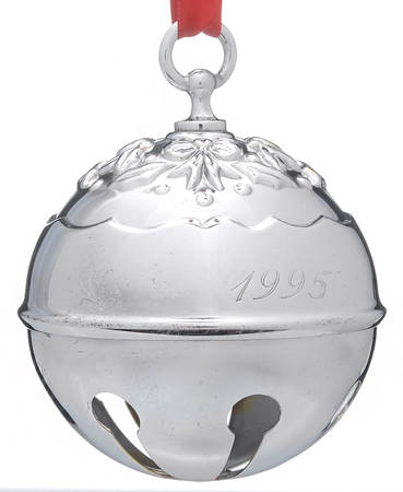 Holly Bell Ornament 1995 Holly Bell-Silverplate - Boxed