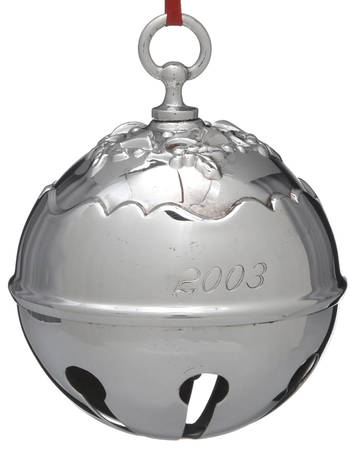 Holly Bell Ornament 2003 Holly Bell-Silverplate - Boxed