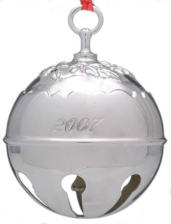 Holly Bell Ornament 2007 Holly Bell-Silverplate - Boxed