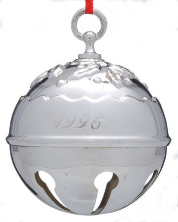 Holly Bell Ornament 1996 Holly Bell-Silverplate - Boxed