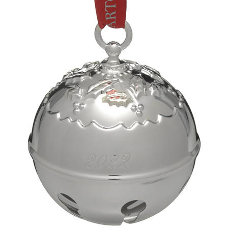 Holly Bell Ornament 2022-Holly Bell Silverplate - Boxed