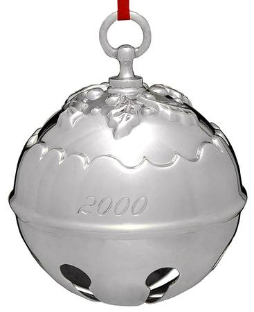 Holly Bell Ornament 2000 Holly Bell-Silverplate - Boxed