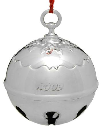Holly Bell Ornament 2009 Holly Bell-Silverplate - Boxed
