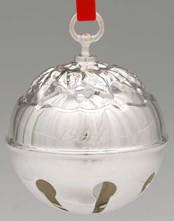 Holly Bell Ornament 1994 Holly Bell-Silverplate - Boxed
