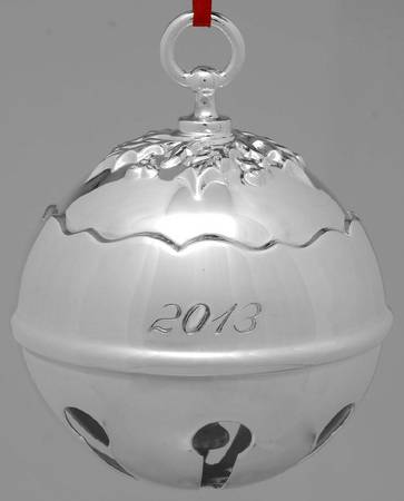 Holly Bell Ornament 2013 Holly Bell-Silverplate-38th Edition - Boxed