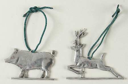 Weather Vane Reindeer & Pig-Pair - Boxed
