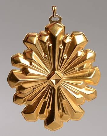 Christmas Star-Sterling 1979 Gold Vermeil Star - Boxed