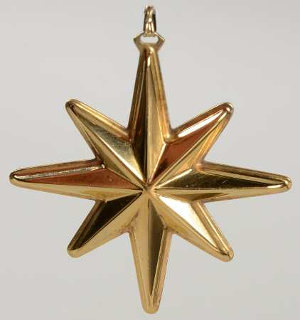 Christmas Star-Sterling 1976 Gold Vermeil Star - With Box