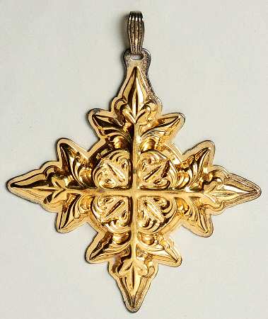 Christmas Cross-Gold Vermeil 1982-Cross - Boxed