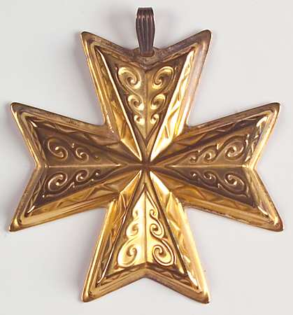Christmas Cross-Gold Vermeil 1977-Cross - Boxed