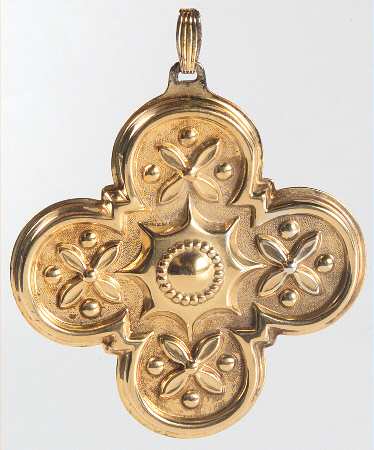 Christmas Cross-Gold Vermeil 1986-Cross - With Box
