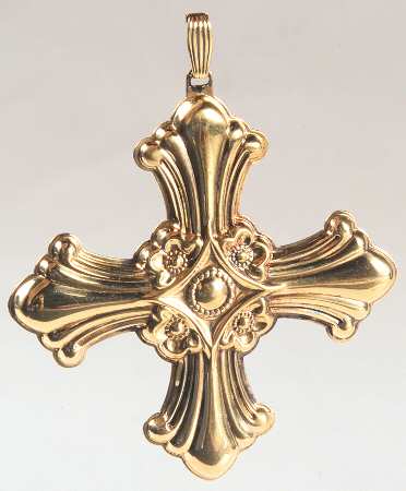 Christmas Cross-Gold Vermeil 1985-Cross - Boxed