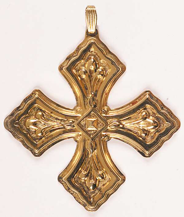 Christmas Cross-Gold Vermeil 1981-Cross - Boxed