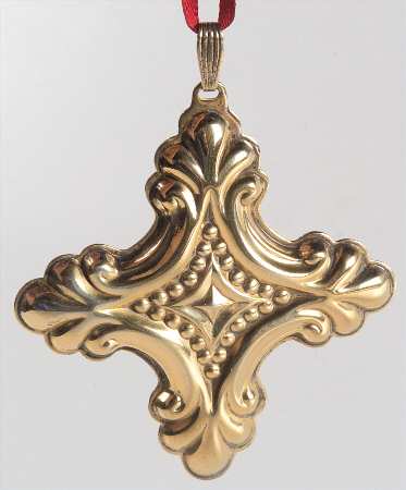 Christmas Cross-Gold Vermeil 1990-Cross - Boxed