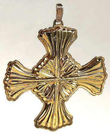 Christmas Cross-Gold Vermeil 1992-Cross - Boxed