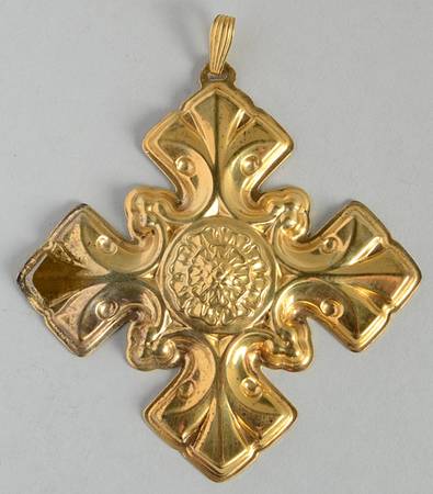 Christmas Cross-Gold Vermeil 1976-Cross - Boxed