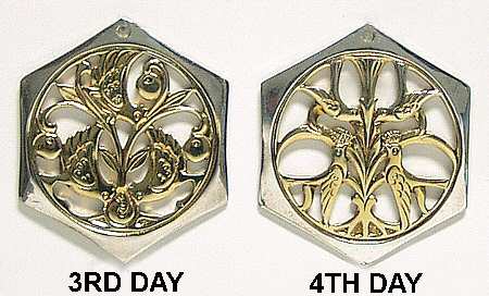 Twelve Days of Christmas-Pairs 3 French Hens & 4 Colly Birds - Boxed