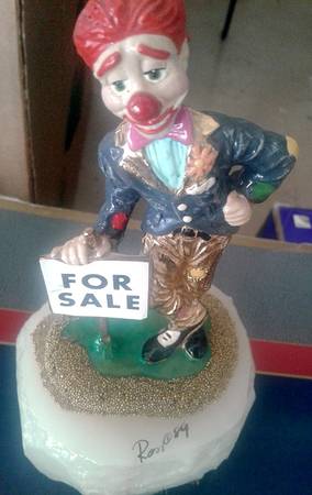Clown Sculptures The Real Estate Man - No Box