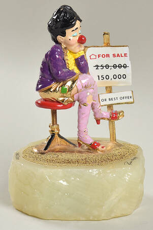 Clown Sculptures The Real Estate Lady - No Box