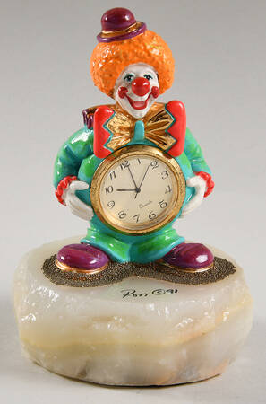 Clown Sculptures It's Time - Clock - No Box