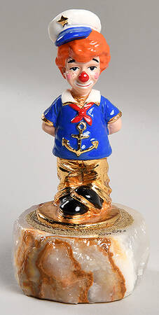 Clown Sculptures Lit'l Mate-Orange Hair In Sailor's Hat  - No Box