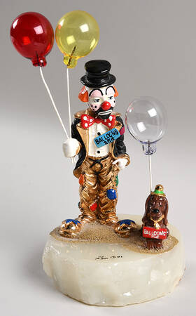 Clown Sculptures Business Is Business-Dog And Balloons - No Box