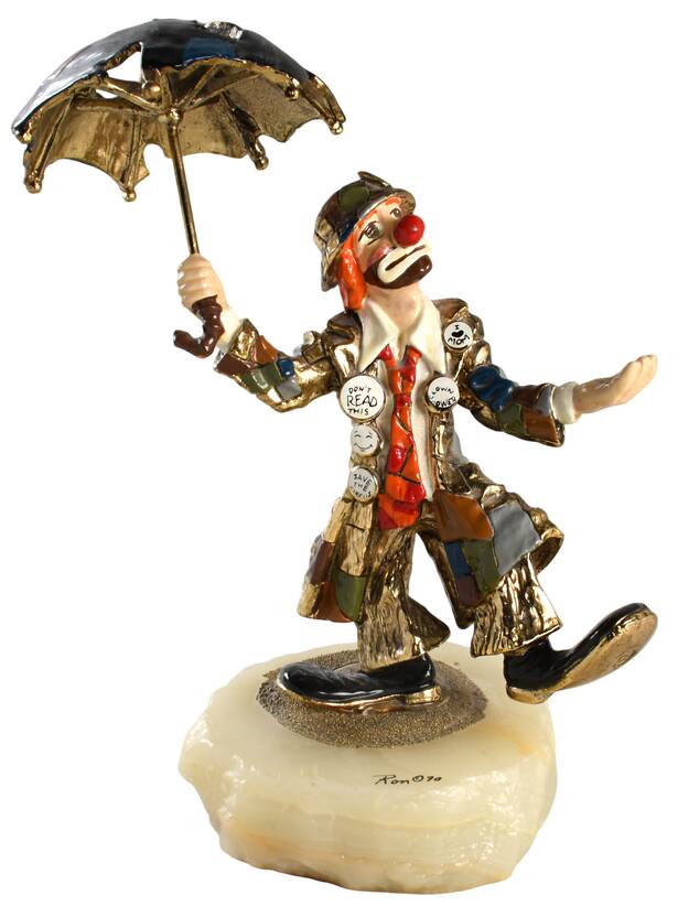 Clown Sculptures Singin In The Rain - No Box