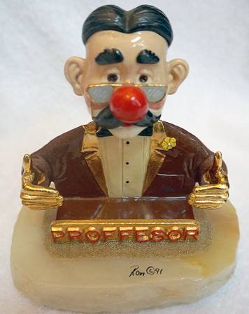 Clown Sculptures Proffesor-Card Holder - No Box