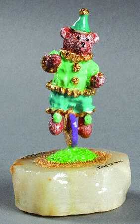 Clown Sculptures Bear-Lee On Unicycle - No Box