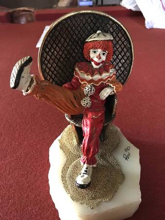 Clown Sculptures Robin Resting - No Box