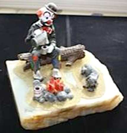 Clown Sculptures No Camping Or Fishing - No Box