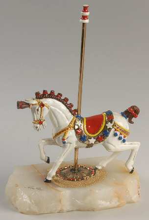 Clown Sculptures Carousel Horse - White - No Box