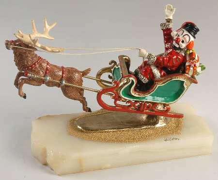 Clown Sculptures Twas The Night Before - No Box